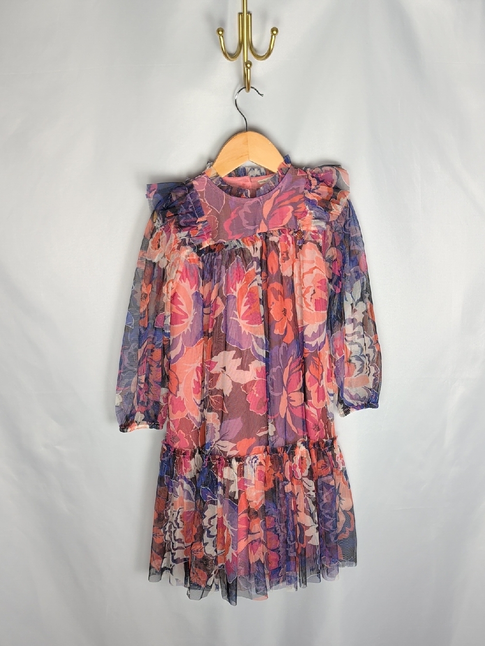 Angel & Rocket Girls Eleanor/Cara Floral Mesh Dress Size 6 (UK)